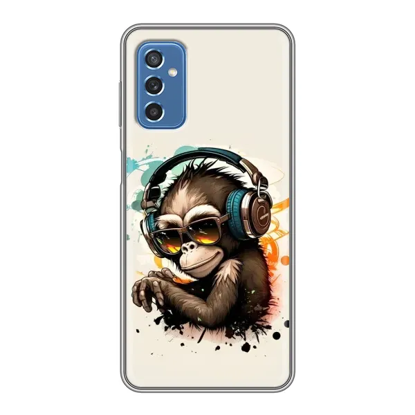 Чехол с принтом «Макака в наушниках» для Samsung Galaxy M52