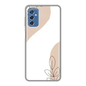 Силиконовый чехол с принтом в цветах на Samsung Galaxy M52 (Нюдовая веточка абстракция)
