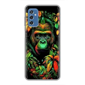 Чехол с Обезьянами Samsung Galaxy M52 - (AlphaPrint) (Обезьяна в тропиках)