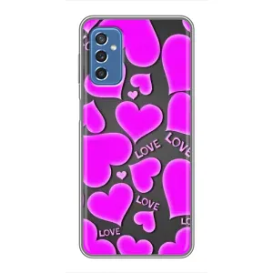 Чехлы для любимой на Самсунг М52 (VPrint) (Pink hearts)