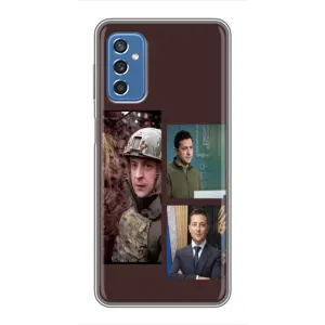 Чехол для Samsung Galaxy M52 (AlphaPrint - с принтом Зеленского) (Президент)