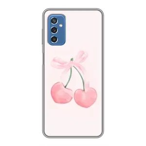 Чехол с розовым рисунком для Samsung Galaxy M52 (Розовые вишни)