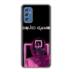 Чехол Гра в кальмара для Samsung Galaxy M52 (Неоновый охранник игры)