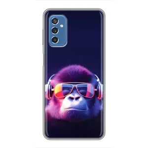Чехол с Обезьянами Samsung Galaxy M52 - (AlphaPrint) (Стильная обезьяна)
