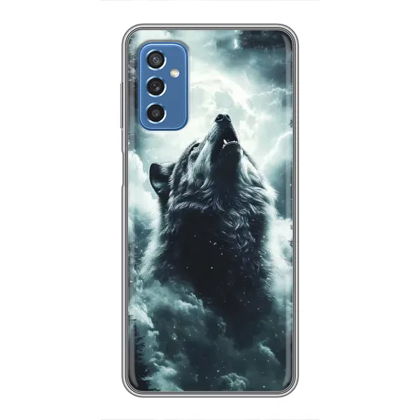 Чохол з принтом «Вовк у хмарах» для Samsung Galaxy M52