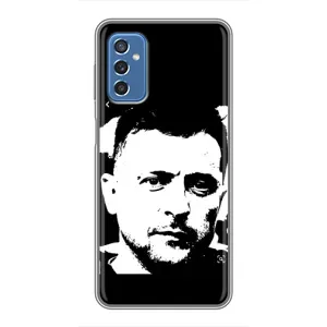 Чехол для Samsung Galaxy M52 (AlphaPrint - с принтом Зеленского) (Зеленский АРТ)