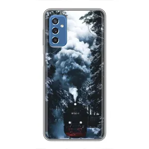 Новогодние, Праздничные Чехлы для Samsung Galaxy M52 - 2024 год (Зимний поезд)