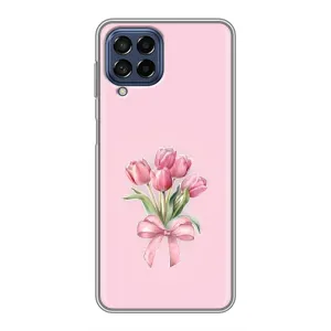 Чохол з розовим принтом для Samsung Galaxy M53 (5G) (M536B) (Букет квітів)