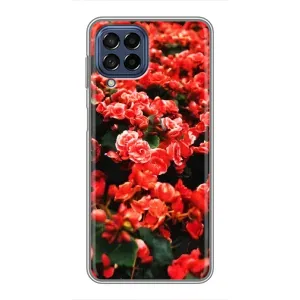 Чохли з квітами для Samsung Galaxy M53 (5G) (M536B) (VPrint) (Квіти червоні)