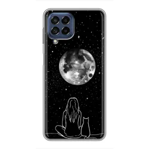 Чохол з малюнком кіт на Samsung Galaxy M53 (5G) (M536B) (Дівчина з котом)