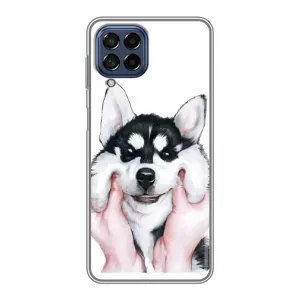 Чохол з Хаскі Samsung Galaxy M53 (5G) (M536B) - (AlphaPrint) (Хаскі улибака)