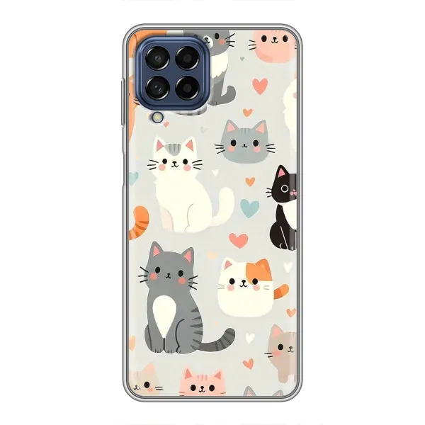 Чохол з принтом «Колаж котів» для Samsung Galaxy M53 (5G) (M536B) Чохол з принтом «Колаж котів» для Samsung Galaxy M53 (5G) (M536B)
