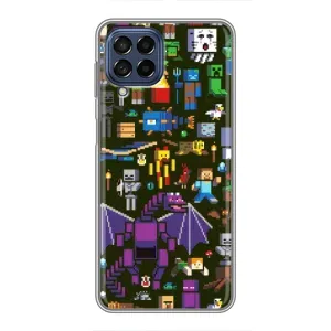Чохол Майнкрафт на Samsung Galaxy M53 (5G) (M536B) (AlphaPrint) Minecraft (Колаж Майнкрафт)