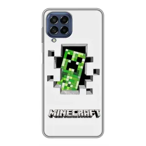 Чохол Майнкрафт на Samsung Galaxy M53 (5G) (M536B) (AlphaPrint) Minecraft (кріпер Майнкрафт)
