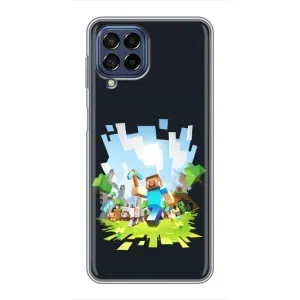 Чохол Майнкрафт на Samsung Galaxy M53 (5G) (M536B) (AlphaPrint) Minecraft (персонажі Minecraft)
