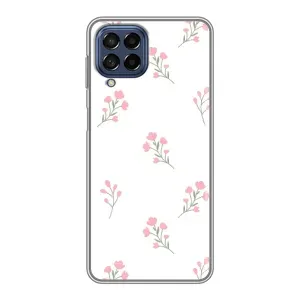 Чохол з розовим принтом для Samsung Galaxy M53 (5G) (M536B) (Рожеві квіти)