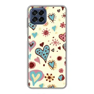 Чехлы для любимой на Самсунг Галаксі М53 (5G) (M536B) (VPrint) (Сердечки)