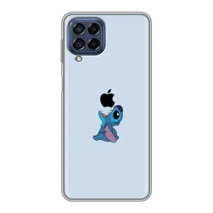 Чохол з принтом Стіч на Samsung Galaxy M53 (5G) (M536B) (Stitch apple)