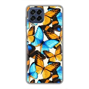 Чохол з принтом для Самсунг Галаксі М53 (5G) (M536B) - (Прикольні) (AlphaPrint) (Яскраві метелики)
