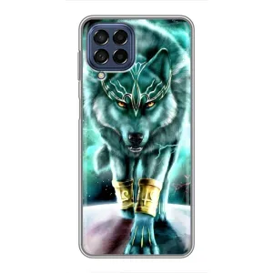 Захисні чохли для Самсунг Галаксі М53 (5G) (M536B) (AlphaPrint) (ХІТ продаж) ВОВК (Яскравий вовк)