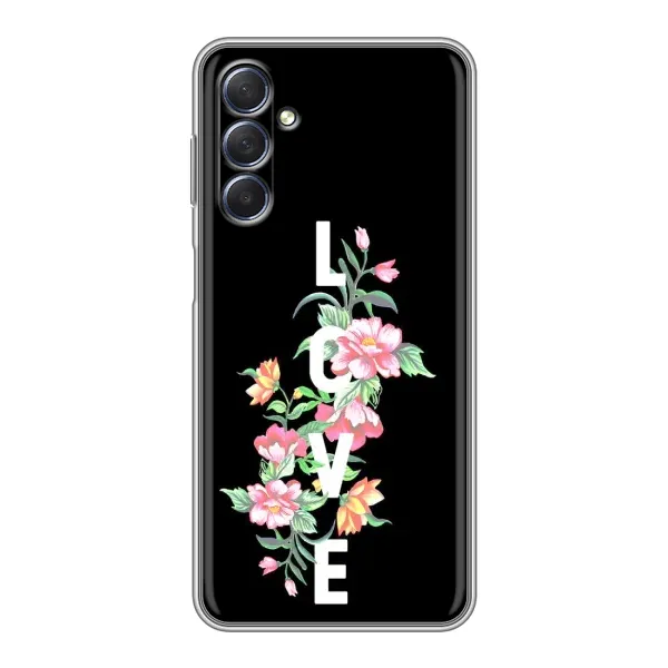 Чехол с принтом «Цветы LOVE» для Samsung Galaxy M54 (5G)