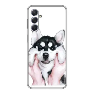 Чохол з Хаскі Sansung Galaxy M54 (5G) - (AlphaPrint) (Хаскі улибака)