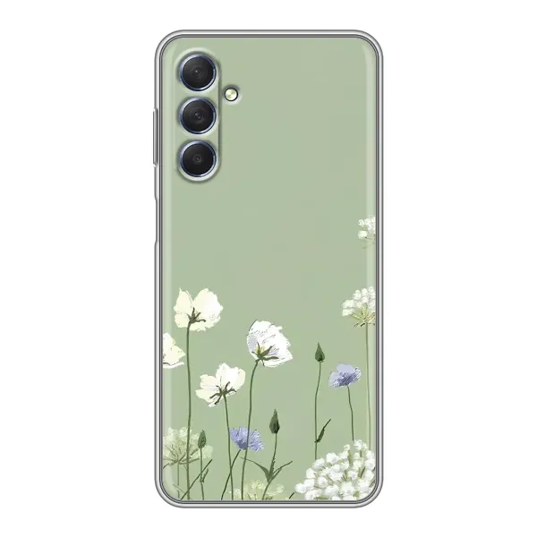 Чехол с принтом «Цветы на зеленом» для Samsung Galaxy M54 (5G)