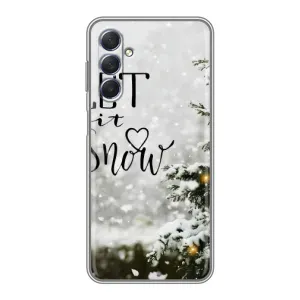 Новорічні, Святкові Чохли для Sansung Galaxy M54 (5G) - 2024 год (Let it snow)