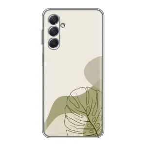 Силконовий чохол з принтом в квітах на Sansung Galaxy M54 (5G) (Зелена монстера дизайн)