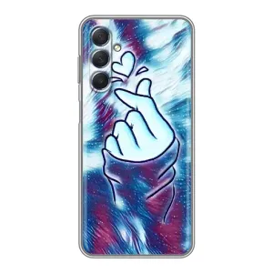 Чохол з принтом для Sansung Galaxy M54 (5G) (AlphaPrint - Знак сердечка) (Радужне серце)