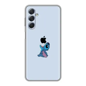 Чохол з принтом Стіч на Samsung Galaxy M54 (5G) (Stitch apple)