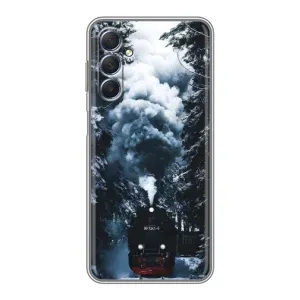 Новорічні, Святкові Чохли для Sansung Galaxy M54 (5G) - 2024 год (Зимовий потяг)