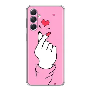 Чехол с принтом для Sansung Galaxy M54 (5G) (AlphaPrint - Знак сердечка)