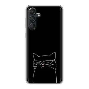 Чохол з малюнком кіт на Samsung Galaxy M55 5G (Байдужий кіт)