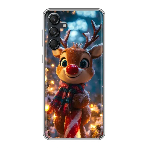 Чехол с принтом «Олень с шарфом» для Samsung Galaxy M55 5G