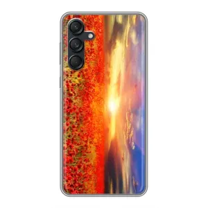 Чехол с картинкой (Стильные) для Галакси М55 5G - (AlphaPrint) (Поле тюльпанов)