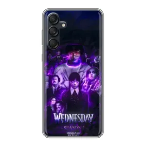 Чохол з дизайном Венздей 2 на Samsung Galaxy M55 5G (Фіолетова магія Венздей)