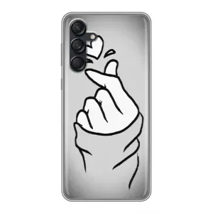 Чехол с принтом для Samsung Galaxy M55 5G (AlphaPrint - Знак сердечка) (Значок Love)