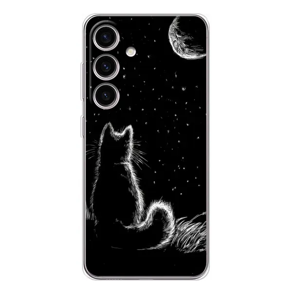 Чохол з принтом «Котик і місяць» для Samsung Galaxy M56