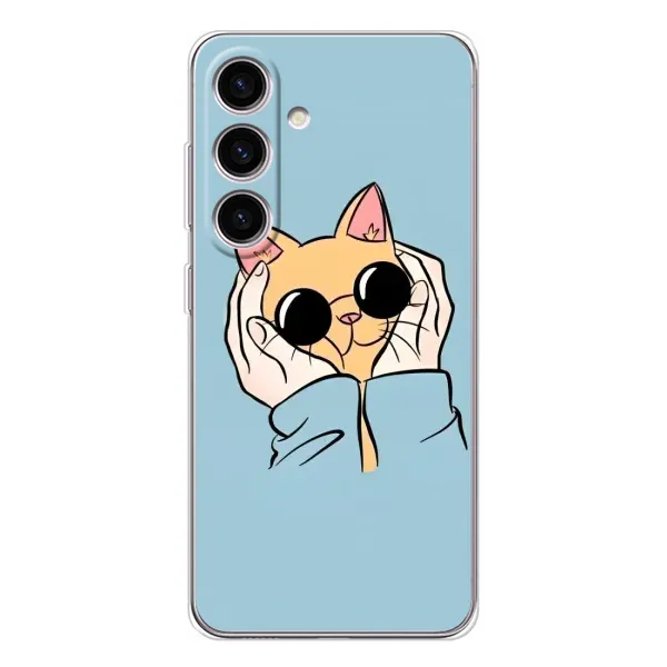 Чехол с принтом «Котик в очках» для Samsung Galaxy M56