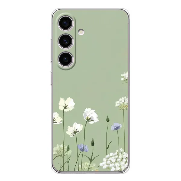 Чохол з принтом «Квіти на зеленому» для Samsung Galaxy M56