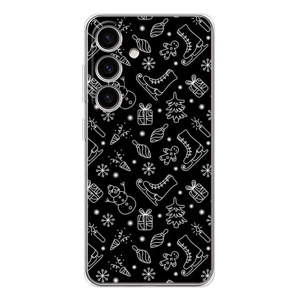 Чехол с принтом «Новогодний фон» для Samsung Galaxy M56