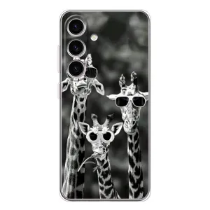 Силіконовий чохол з КАРТИНКАМИ літо для Samsung Galaxy M56 (AlphaPrint) (Жирафи в окулярах)