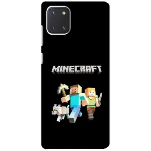 Чохол Майнкрафт на Samsung Galaxy Note 10 Lite (AlphaPrint) Minecraft (герої Minecraft)