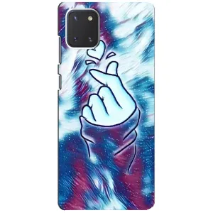 Чохол з принтом для Samsung Galaxy Note 10 Lite (AlphaPrint - Знак сердечка) (Радужне серце)