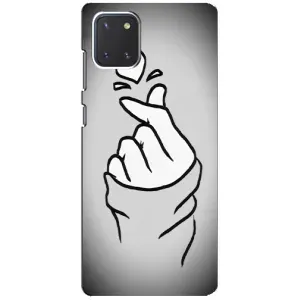 Чохол з принтом для Samsung Galaxy Note 10 Lite (AlphaPrint - Знак сердечка) (Значок Love)