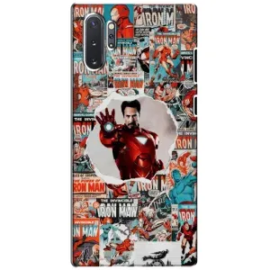 Чехлы с героями Марвел Samsung Galaxy Note 10 Plus (VPrint) (Айронмен)