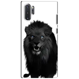 Чехлы с картинками животных Samsung Galaxy Note 10 Plus (Черный ЛЕВ)