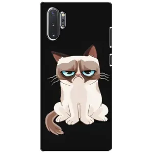 Чехол с принтом для Samsung Galaxy Note 10 Plus (AlphaPrint) Модные коты (Грустный кот)