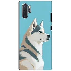 Чехол с Хаски для Samsung Galaxy Note 10 Plus - (AlphaPrint) (Хаски арт)
